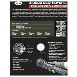 Powertac 815698015775 LED ruční akumulátorová svítilna velký dosah, IPX8 (vodotěsné), s režimem stroboskopu, s USB rozhraním napájeno akumulátorem 9500 lm 280