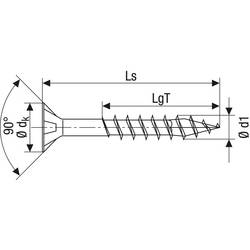 SPAX 0191010400503 šroub ze zápustnou hlavou 4 mm 50 mm T-STAR plus ocel 200 ks