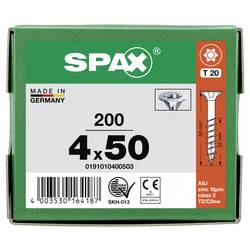 SPAX 0191010400503 šroub ze zápustnou hlavou 4 mm 50 mm T-STAR plus ocel 200 ks