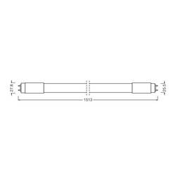 LEDVANCE LED trubice Energetická třída (EEK2021): E (A - G) G13 zářivkový tvar T8 24 W studená bílá (Ø x d) 27.8 mm x 1513 mm nestmívatelné 1 ks