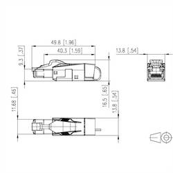 Metz Connect 130H405032-E, zástrčka RJ45, stříbrná (metalíza), 1 ks