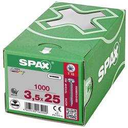 SPAX 0201010350255 R 88093 Ruko m.Spitze/T-STAR šroub do dřeva 3.5 mm 25 mm T-STAR plus ocel WIROX 1000 ks