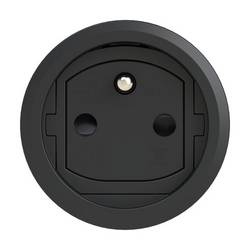 PCE 2410-src zásuvka plast, guma 230 V černá IP20