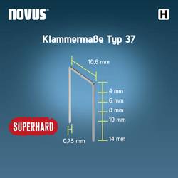 Novus Tools 042-0785 svorky z jemného drátu Typ 37 1870 ks Rozměry (d x š) 8 mm x 10.6 mm