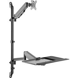 My Wall HL64L držák na zeď pro monitor 1 Displej: (s) 43,2 cm (17) - 81,3 cm (32) černá nastavitelná výška, naklápěcí, nakláněcí, odkládací místo na klávesnici