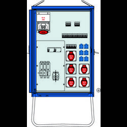 AS Schwabe V-E 1 55 kVA elektrický rozvaděč na stavbu 61841 400 V 80 A