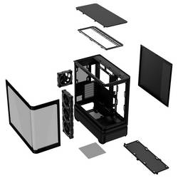Asus GEH PRIME AP304 TG ARGB BLACK PC skříň černá