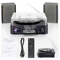 Reflexion internetové rádio DAB+, CD přehrávač, Bluetooth®, vč. reproduktorů, černá, hnědá