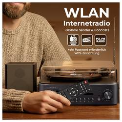 Reflexion internetové rádio DAB+, CD přehrávač, Bluetooth®, vč. reproduktorů, černá, hnědá