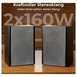 Reflexion internetové rádio DAB+, CD přehrávač, Bluetooth®, vč. reproduktorů, černá, hnědá