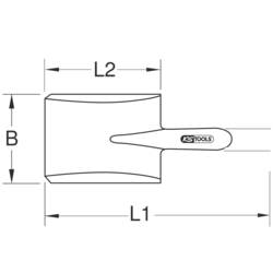 KS Tools 963.9638 Lopata s vysokým okrajem