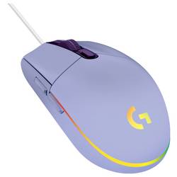 Logitech G203 LIGHTSYNC herní myš, přenos kabelový, 6 tlačítko, 8000 dpi, fialová