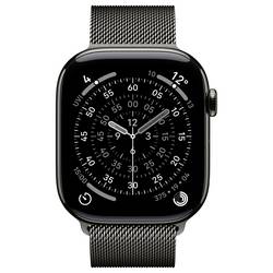 Apple Watch Series 11 GPS + Cellular 46 mm Titanový kryt Řemínek Milanese Loop břidlicová M/L