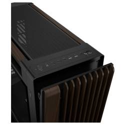 Asus GEH PROART PA602 WALNUT WOOD TG PWM midi tower PC skříň černá, dřevo