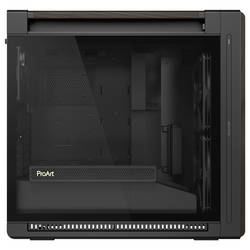Asus GEH PROART PA602 WALNUT WOOD TG PWM midi tower PC skříň černá, dřevo