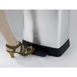 Curver Deco bin metalics 240643 odpadkový koš, 50 l, (š x v x h) 390 x 720 x 290 mm, stříbrná, černá, 1 ks