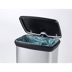 Curver Deco bin metalics 240643 odpadkový koš, 50 l, (š x v x h) 390 x 720 x 290 mm, stříbrná, černá, 1 ks