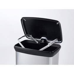 Curver Deco bin metalics 240643 odpadkový koš, 50 l, (š x v x h) 390 x 720 x 290 mm, stříbrná, černá, 1 ks