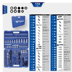 Brilliant Tools sada nástrčných klíčů, palcový , Čtyřhran, 172dílná, BT023172