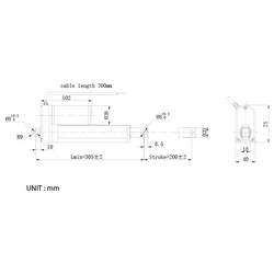 TRU COMPONENTS lineární servomotor TC12-200-1000 TC-14973336 délka 200 mm Posuvná síla 1000 N 12 V/DC 1 ks