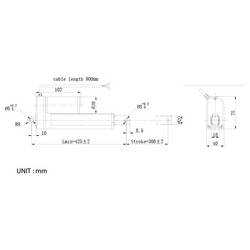 TRU COMPONENTS lineární servomotor TC24-300-500 HS TC-14973416 délka 300 mm Posuvná síla 500 N 24 V/DC 1 ks