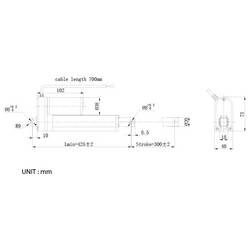 TRU COMPONENTS lineární servomotor TC12-300-1000 TC-14973396 délka 300 mm Posuvná síla 1000 N 12 V/DC 1 ks