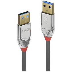 LINDY USB kabel USB 3.2 Gen1 USB-A zástrčka, USB-A zástrčka 1.00 m šedá třížilový stíněný 36626
