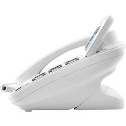 Geemarc AMPLIDECT 595 COMBI šňůrový telefon pro seniory záznamník, handsfree, optická signalizace hovoru, kompatibilní s naslouchadly bílá