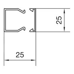 Hager LF2502507035 kabelová lišta (d x š x v) 2000 x 25 x 25 mm 2 m šedá