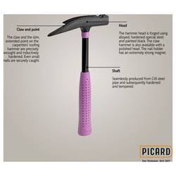Picard Pink Edition Nr.626M 626 DIN 7239 0062610 kladivo na latě 760 g 320 mm DIN 7239 1 ks