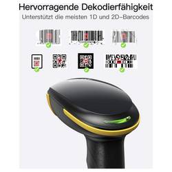 inateck BCST-35_black skener čárových kódů Bluetooth 1D, 2D LED Černá ruční skener vč. stojánku