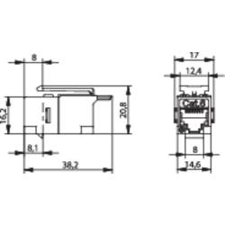 Telegärtner 100023165 RJ45 vestavný modul Keystone CAT 6 1 ks