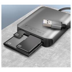 AXAGON CRE-S3 externí čtečka paměťových karet / hub USB 3.0 šedá, černá