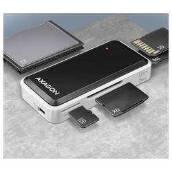 AXAGON CRE-X1 externí čtečka paměťových karet USB bílá, černá