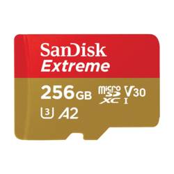 SanDisk Extended Capacity SD (MicroSDHC) paměťová karta microSD 256 GB v30 Video Speed Class, UHS-I U3, Class 10