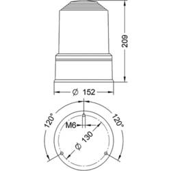 Grothe bleskovka Xenon BLZ-R 7357 37357 oranžová výstražný maják 240 V