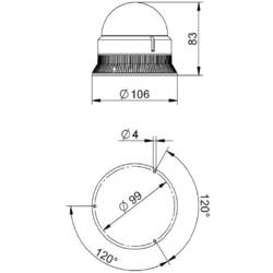 Grothe bleskovka LED MBZ 8421 38421 oranžová zábleskové světlo, trvalé světlo 90 V, 240 V