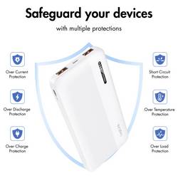 LogiLink PA0372W powerbanka Li-Ion, 10000 mAh, Rychlé nabíjení, bílá, Indikátor stavu