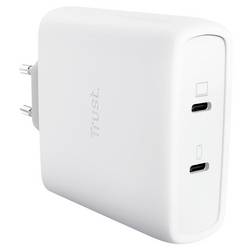 Trust USB nabíječka, GaN, 100 W, Power Delivery 3.0, bílá