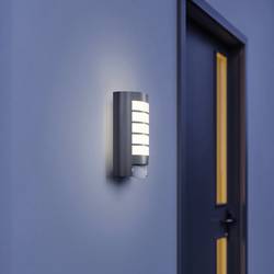 Steinel L 12 S 657819 venkovní nástěnné osvětlení s PIR detektorem úsporná žárovka, LED E27 60 W antracitová
