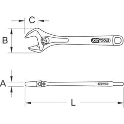 KS Tools 962.1111 9621111 přestavitelný klíč Délka klíče (cm) (jen pro nadpis) 36 mm