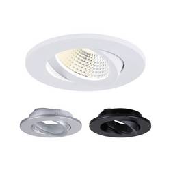 Paulmann 94944 Viona LED vestavné svítidlo, LED, pevně vestavěné LED, 6 W, černá (matná), bílá (matná), chrom (matný)