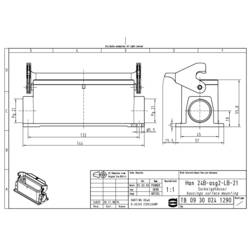 pouzdro Han® 24B-asg2-LB-21 09300241290 HARTING 1 ks Piece