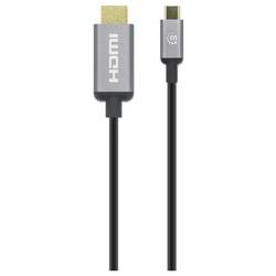 Manhattan USB kabel HDMI 2.0 Zástrčka HDMI-A, USB-C ® zástrčka 2.00 m černá 153607