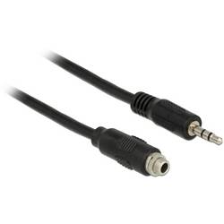 Delock 85116 jack audio kabel [1x jack zásuvka 3,5 mm - 1x jack zástrčka 3,5 mm] 1 m černá