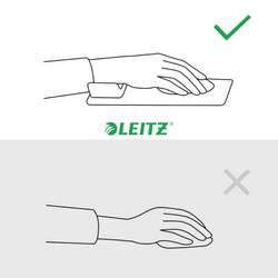 Leitz Ergo Mauspad Grau, Einfarbig, Handgelenkauflage, Anti-Rutsch-Basis podložka pod myš ergonomická šedá