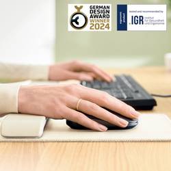 Leitz Ergo Mauspad Grau, Einfarbig, Handgelenkauflage, Anti-Rutsch-Basis podložka pod myš ergonomická šedá