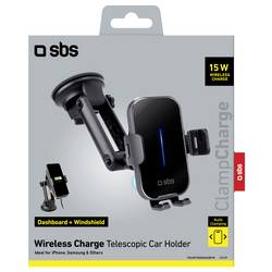 sbs mobile Clamp Charge přísavka držák mobilního telefonu do auta s funkcí indukčního nabíjení, otočné o 360°