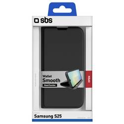 sbs mobile Flip Case Samsung Galaxy S25 černá odolné vůči nárazům, stojící, Handy Flip Case TEWALSAS25K