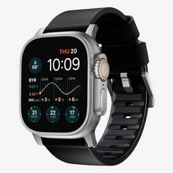 Nomad Nomad Active Leather Band Pro Black Conn Poutko na zápěstí černá, stříbrná